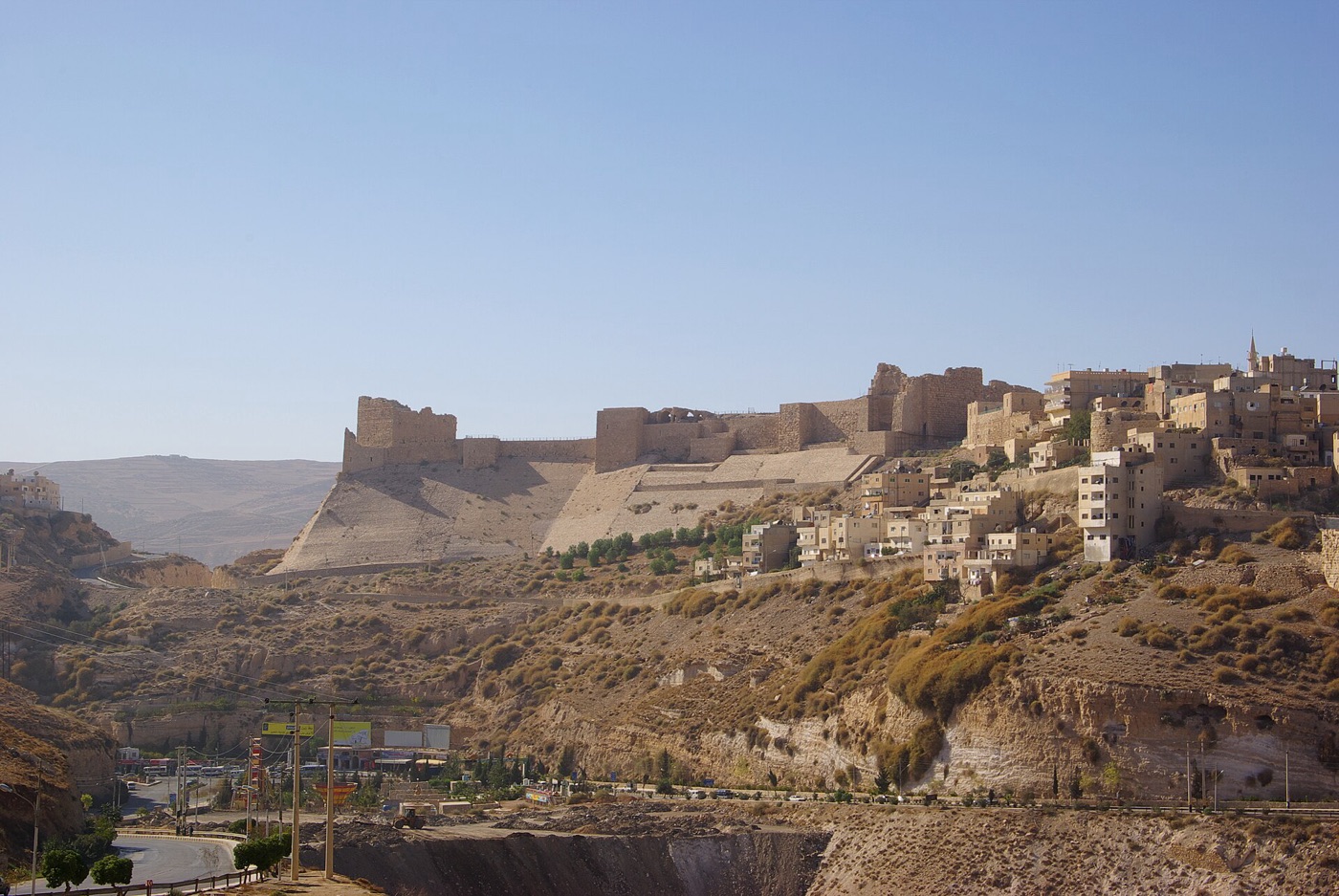 Kerak Castle above the town of Kerak, Jordan. Photo: Berthold Werner / Wikimedia Commons, CC BY 3.0