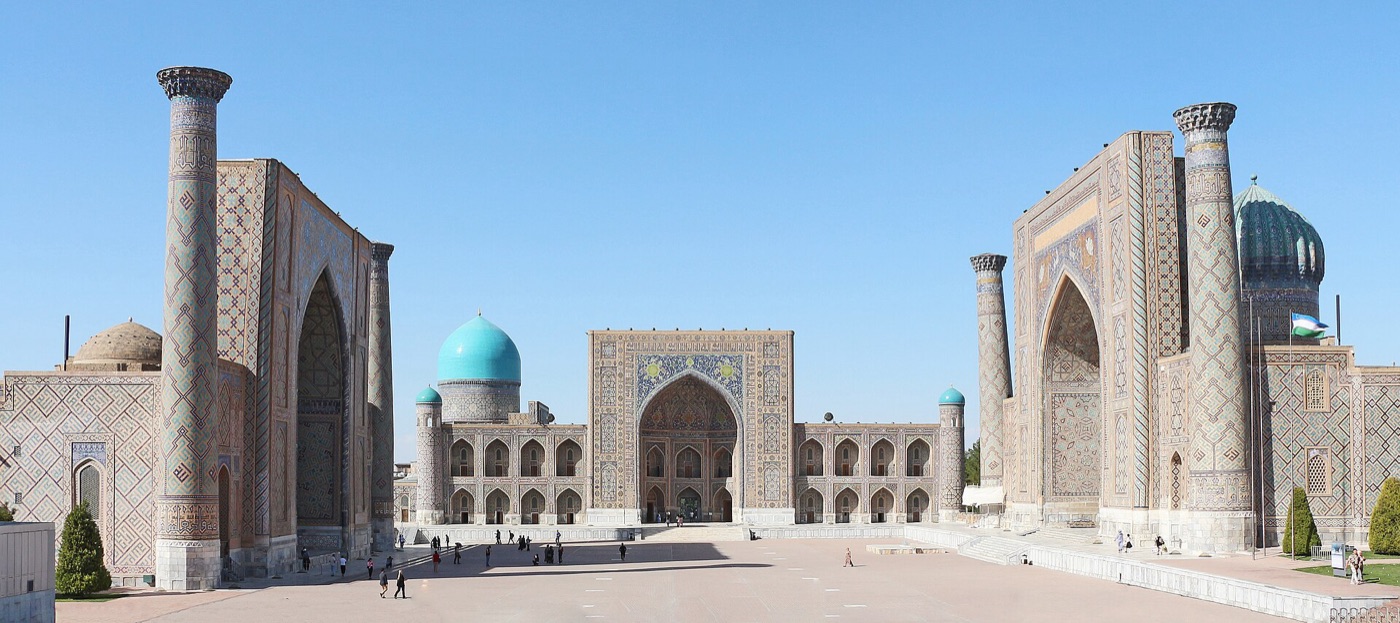 The Registan in Samarkand, Uzbekistan. Photo: Bernard Gagnon / Wikimedia Commons, CC0