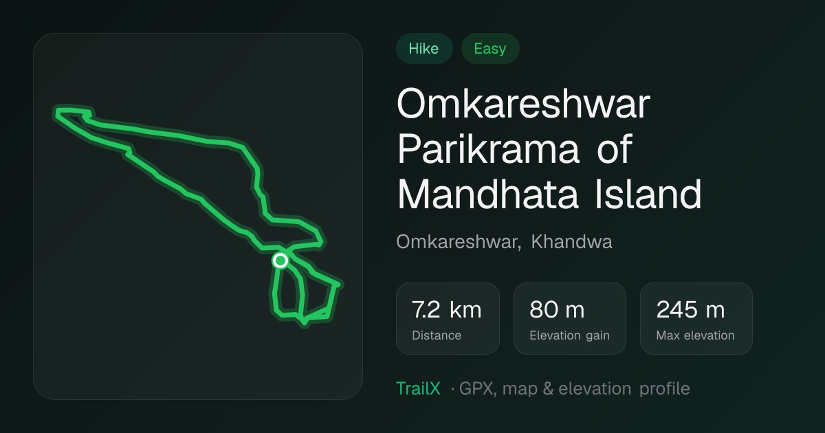 Omkareshwar Parikrama of Mandhata Island: 7.2 km easy walk around the island
